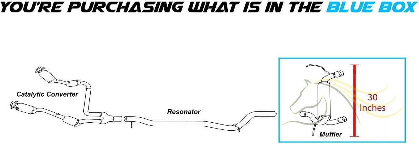 409 Grade Stainless Steel Exhaust Muffler Compatible with Jeep Wrangler 2007-2017 3.6L 3.8L Axle-Back (Black Coated) - Image 2