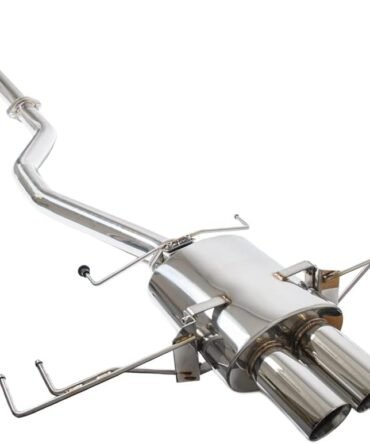 Replacement For 2017-Present Honda Civic FK7 Hatchback Sport STAINLESS STEEL Polished Silver Muffler Axle Back 4" Double Wall Dual Tips Cat-Back Exhaust