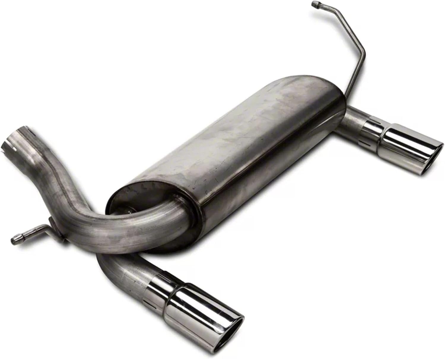 Dual Outlet Axle-Back Exhaust with Polished Tips Fits Jeep Wrangler JK 2007-2018