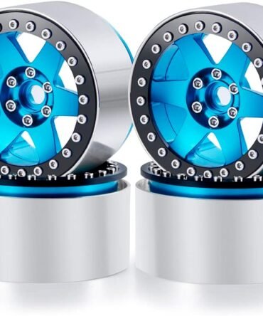 2.2" Wheels 35mm RC Aluminum Rims for RR10 1/10th RC Crawler Truck Car Blue