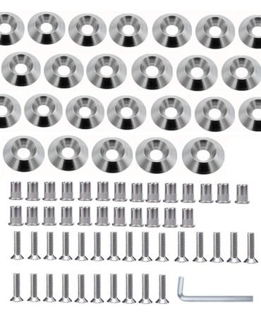 Stainless Steel 25 Pcs Fender Bumper Washer Bolt Finishing Washer Engine Bay Dress Up Fastener Kit Flares Widebody kit Installation Hardware