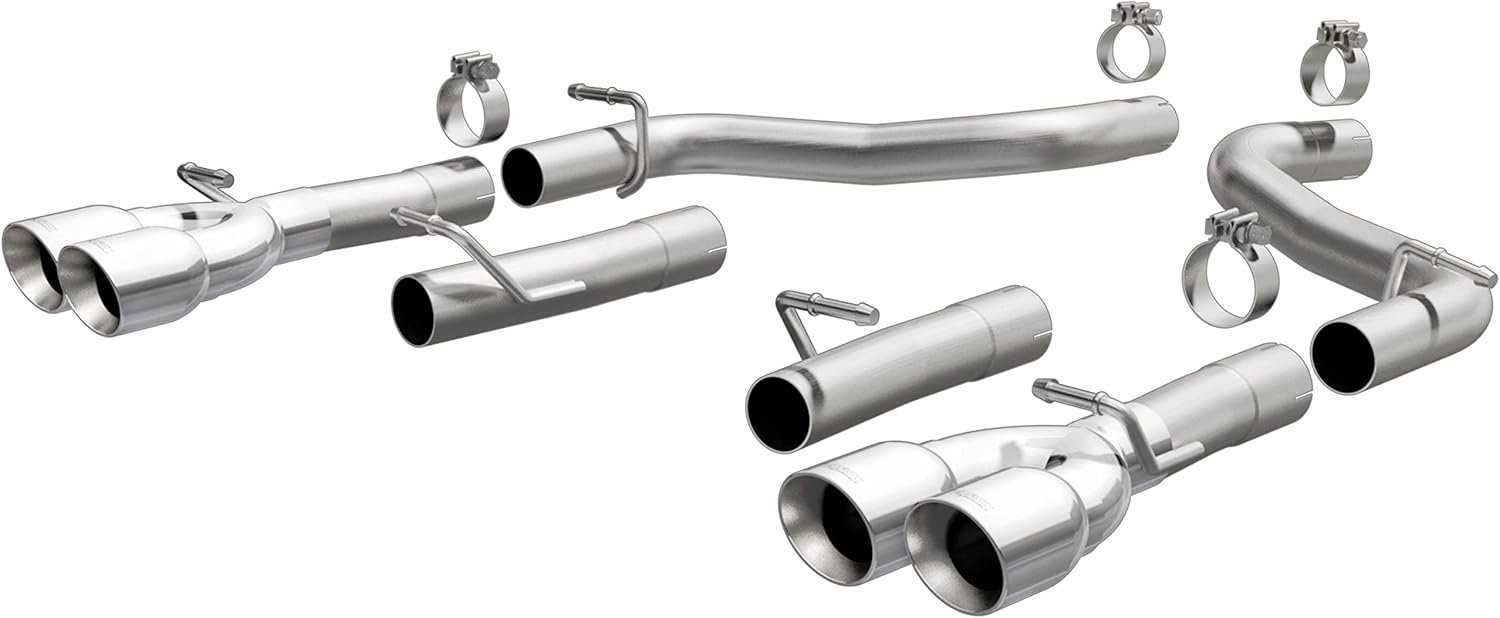Performance Exhaust System 19218: Axle-Back, Race Series, For 2015-2023 Dodge Challenger, Quad Split Rear Exit Style