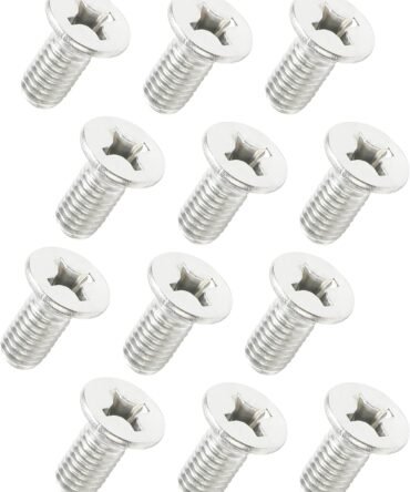 Stainless Steel Brake Disc Rotor Screws,12PCS Brake Disc Retaining Screw,Car Accessories Retaining Hardware Bolts Screw Kit for Front and Rear,Rotor Screws Replacement for Most Car Models