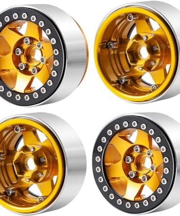 4PCS 2.2" Aluminum  Wheel Rim for 1/10 RC   RR10   D90  CC01 (Orange)