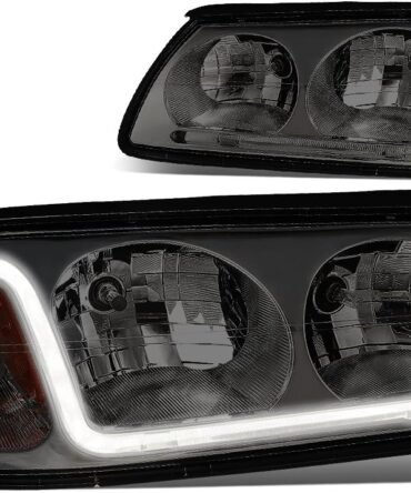 Pair of Headlight For 00-05 Chevy ,Smoked amber