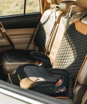 Premium Leather Car Seat Protector for Child Car Seat Cover from Dirt Scratches - Infant Car Seat Protector for Back Seat/Front Booster Seat Protector Under Baby Car Seat Waterproof 1pc