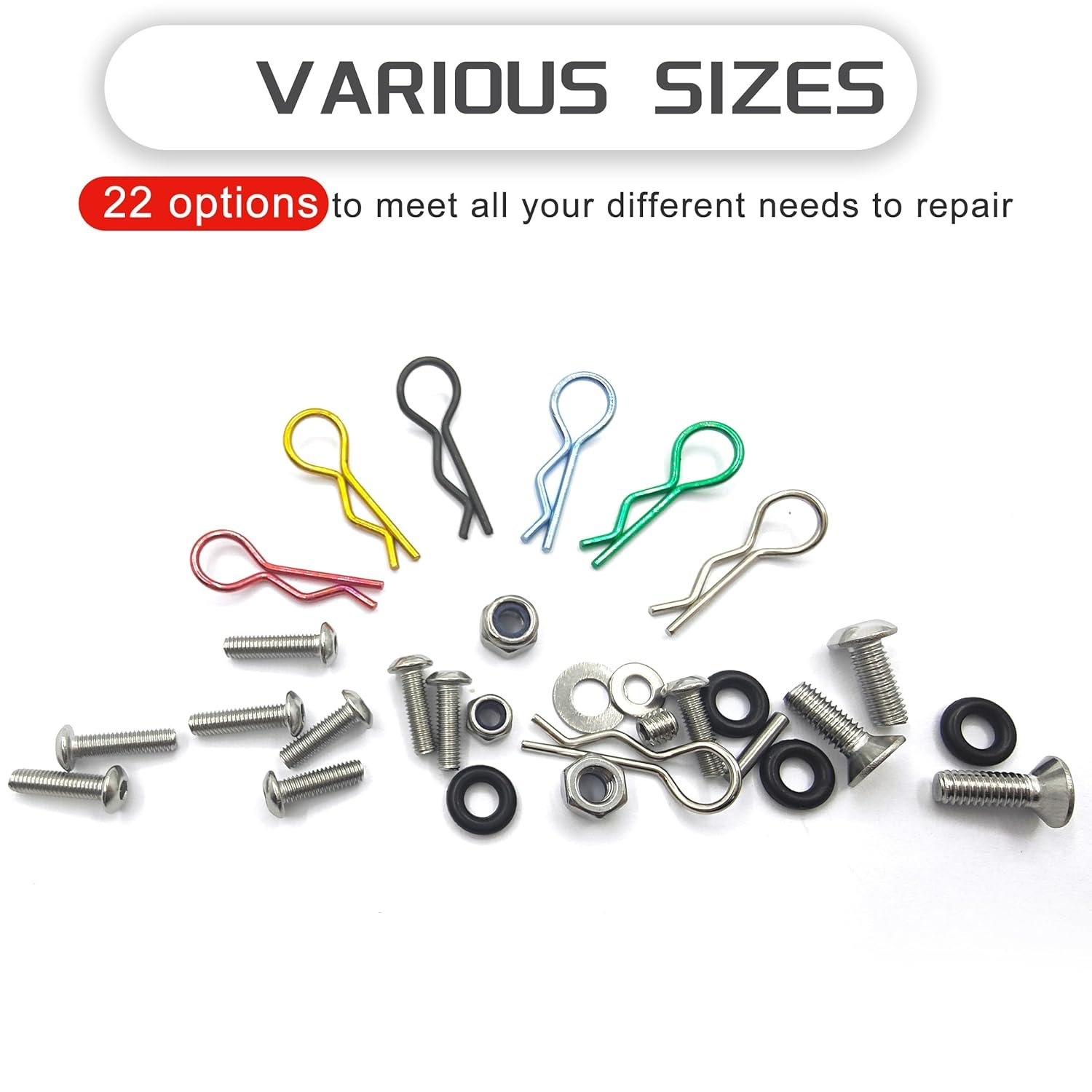 1008PCS Universal RC Screw Kit Screws Assortment Set 304 Stainless Steel Hardware Fasteners for Traxxas Axial Redcat HPI Arrma SCX10 Losi 1/8 1/10 1/12 1/16 Scale RC Cars Trucks Crawler - Image 2