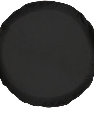 Leather Spare Tire Wheel Cover for Car Truck SUV Camper Trailer Universal Fit RV JP FJ, R15 Black (for Overall Wheel Diameter 27-29 inch)