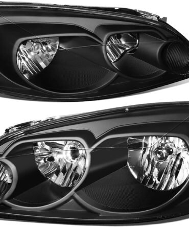 Black Amber Headlights Compatible with 06-13