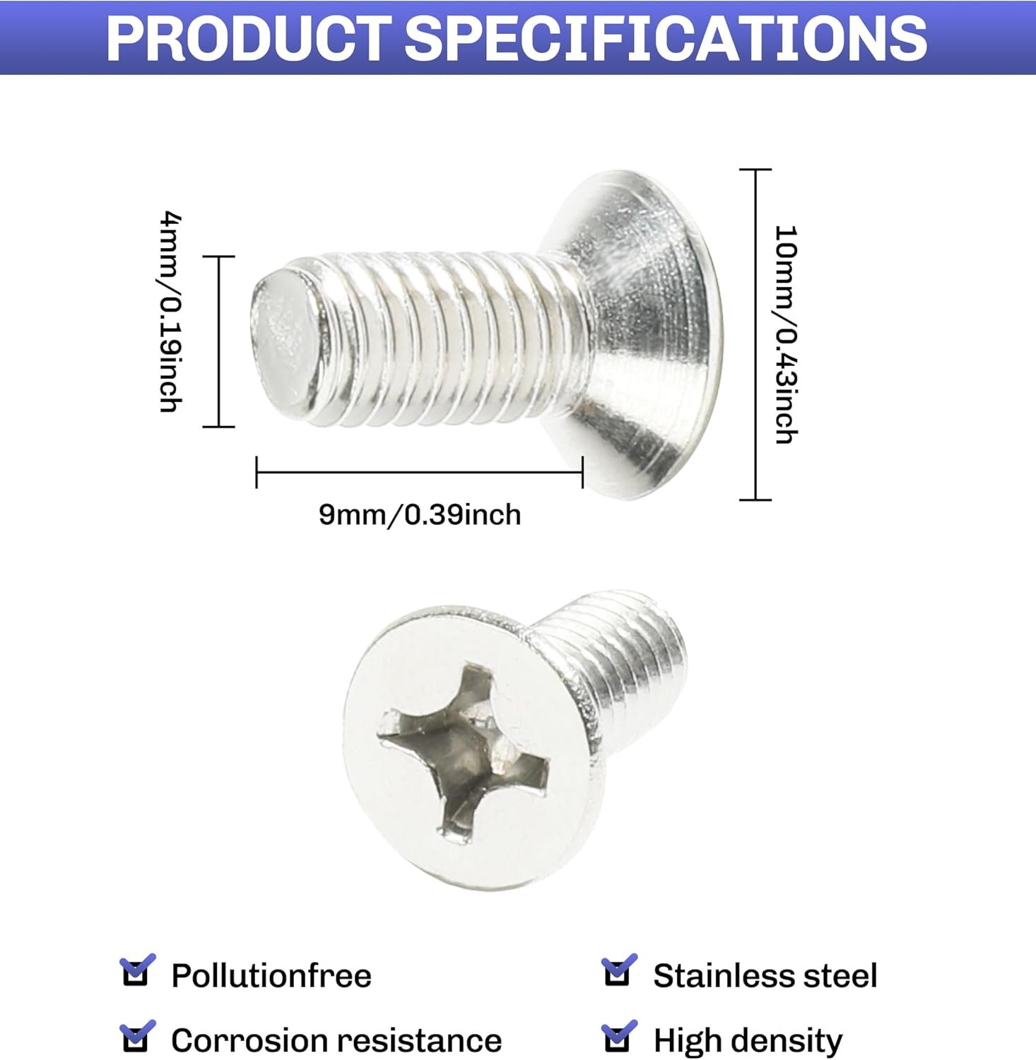 Stainless Steel Brake Disc Rotor Screws,12PCS Brake Disc Retaining Screw,Car Accessories Retaining Hardware Bolts Screw Kit for Front and Rear,Rotor Screws Replacement for Most Car Models - Image 2