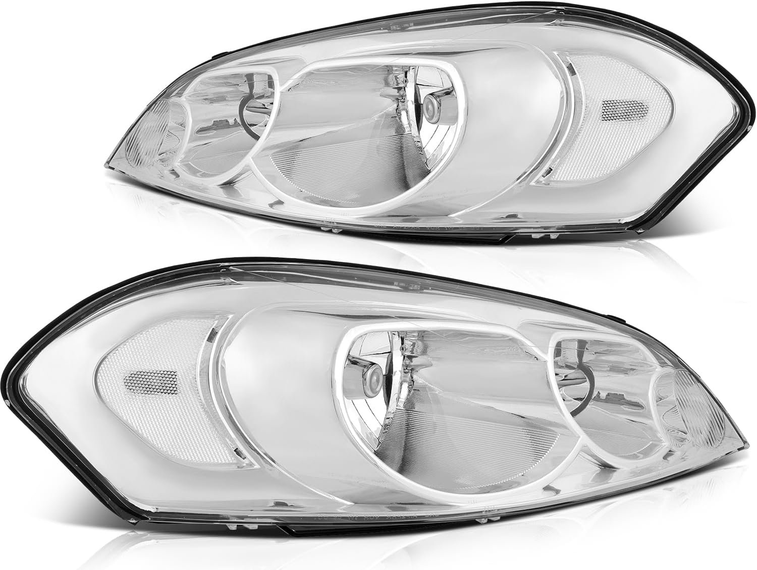 Pair Headlight Assembly Fits for Chevrolet 2006-2016 for Chevrolet Limited 2014-2016 for Chevrolet 2006-2007 Headlights, 25958360 GM2502261 (Bulbs Not Included) - Image 2