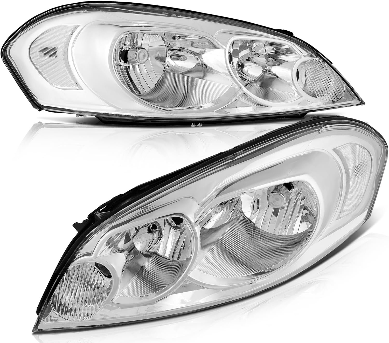 Pair Headlight Assembly Fits for Chevrolet 2006-2016 for Chevrolet Limited 2014-2016 for Chevrolet 2006-2007 Headlights, 25958360 GM2502261 (Bulbs Not Included)