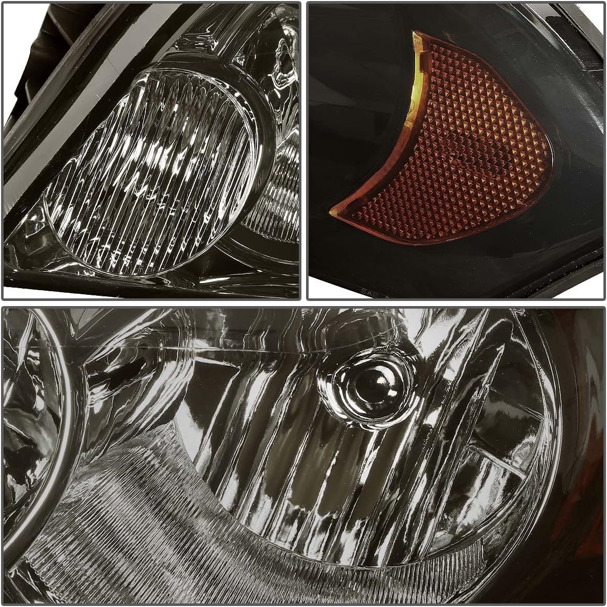 Smoke Lens Amber Headlights Compatible with 06-13 - Image 2