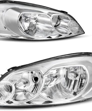 Headlights Assembly Pair Compatible with 06-13 Chevrolet / 14-16 / 06 07 Headlamp Replacement Chrome Housing Clear Reflector