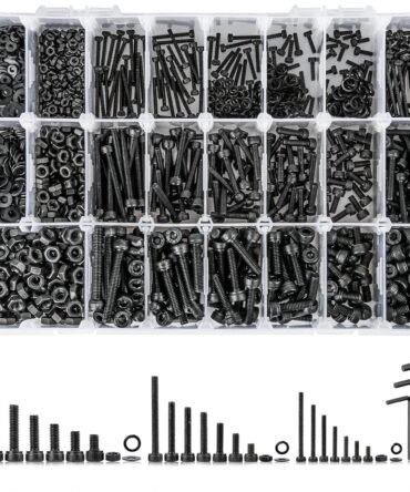 1710Pcs Metric Bolt Assortment M2 M3 M4, 21 Sizes 4MM to 30MM Upgraded Zinc Plated Hex Socket Head Cap Machine Screws, 12.9 Alloy Steel Bolts and Nuts Kit Screws Nuts and Washers