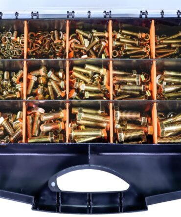 705 pcs Metric Bolt and Nut Set - M6/M8/M10/M12 Grade 8 Heavy Duty Hexagon Bolts and Nuts Assortment Kit with Yellow Zinc Plated Coating,includs 15 Common Sizes